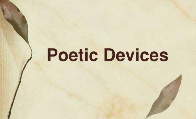 Awarding the World its World poetic device