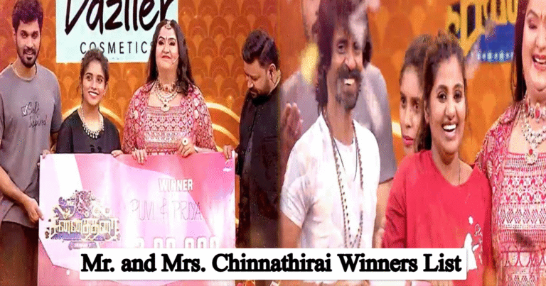 Mr. and Mrs. Chinnathirai Winners List of Seasons (1-5)