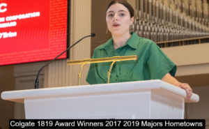 Colgate 1819 Award Winners 2017 2019 Majors Hometowns